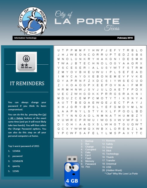 One of the first Newsletter published from 2016
