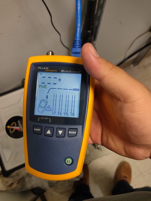Testing Ethernet using Fluke MicroScanner